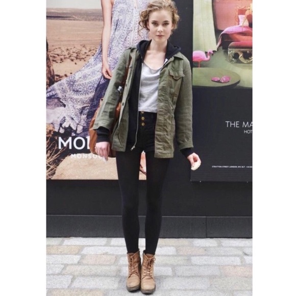 Lucky Brand Jackets & Blazers - Lucky Brand Tan Utility Button front jacket M